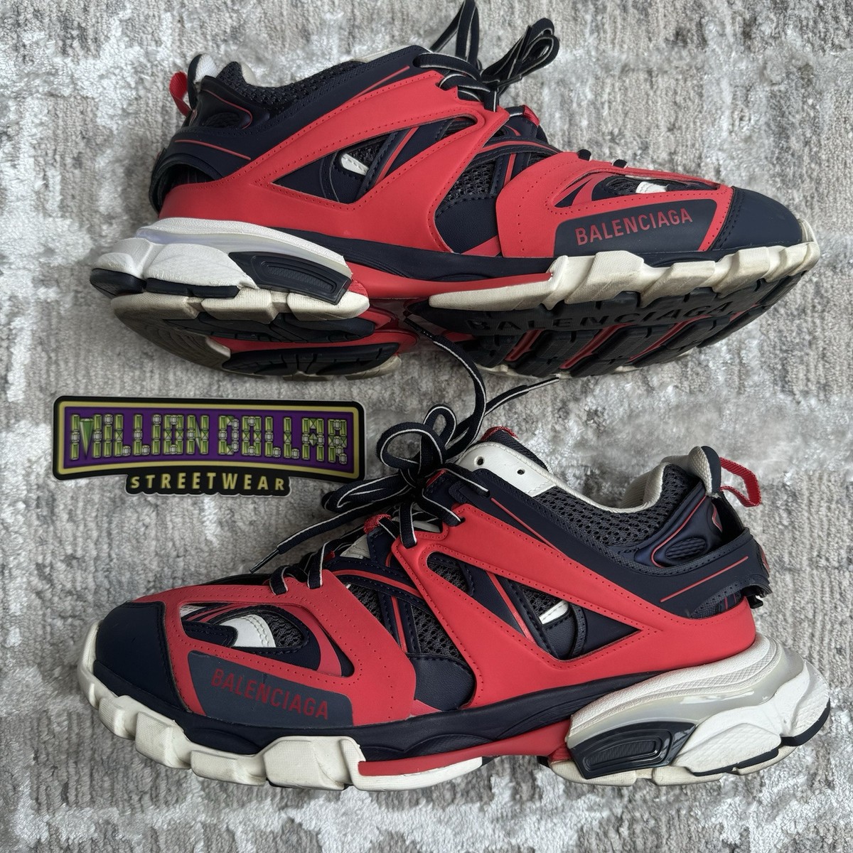 BALENCIAGA TRACK ブラック/レッド 42 Balenciaga Track LED Sneaker 'red Blue' Sz- 9M/42EU | eBay