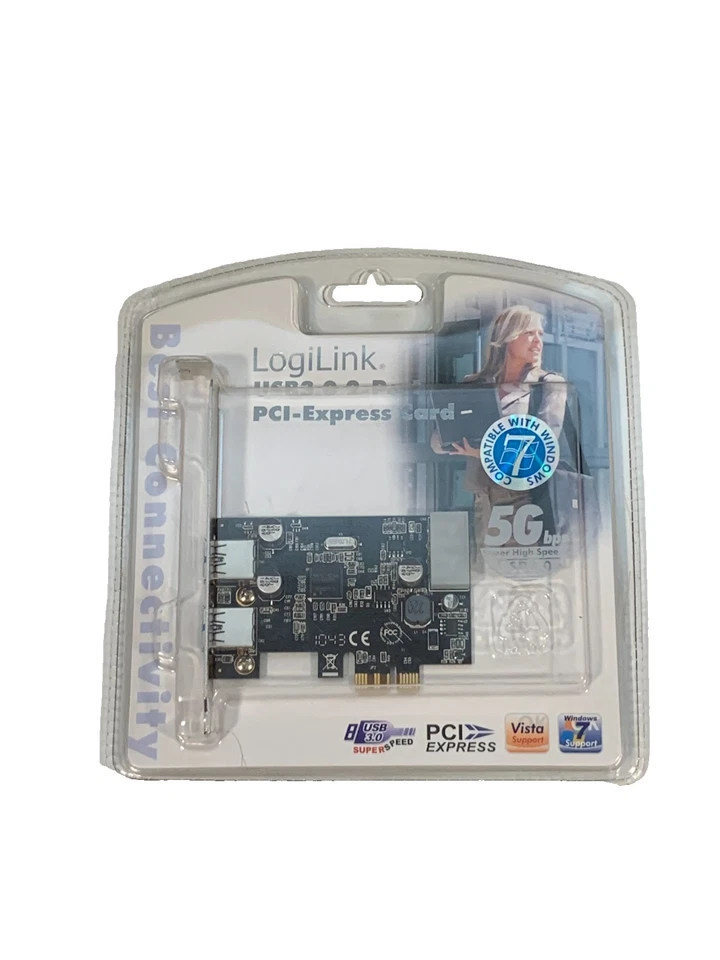 CHOLLO Tarjeta PCIe USB 3.0 LogiLink PC0054 2 Puertos 5Gbps Alta Velocidad - Imagen 1 de 4
