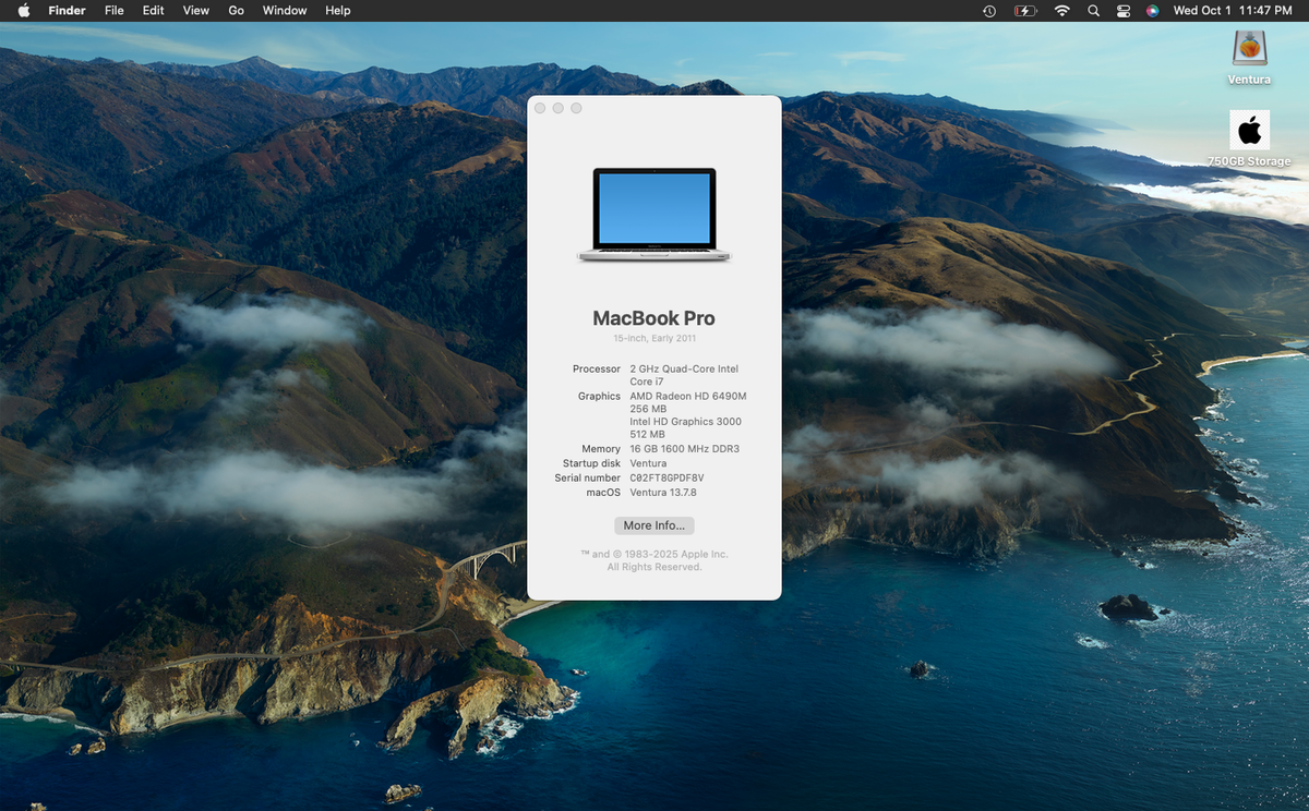 Excellent 2011 15.4 MacBook Pro 2.0GHz(2.9 Turbo) Quad-Core i7