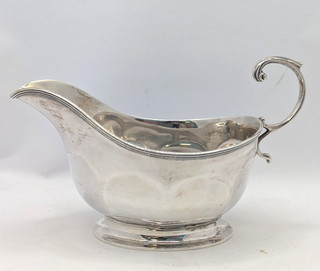 Solid Sterling Silver Gravy Boat Sauce Jug Birmingham Hallmarked 119g A125 Y605