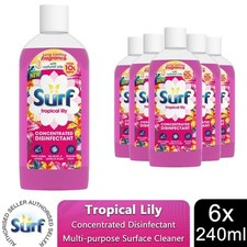 Surf Concentrated Disinfectant Tropical Lily Multi-Purpose Cleaner, 240ml, 6pk 10.76 per litre
