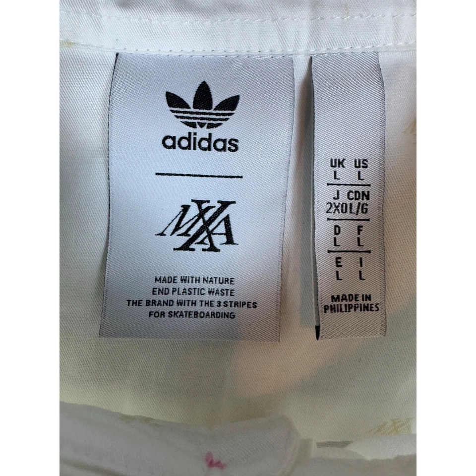 Adidas Maxallure рубашка большой оригиналы тренер коньков кнопка MXA белый большого размера - Изображение 3 из 4