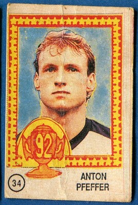 Anton Pfeffer Super Star Dogus '92 Fußball Kaugummi Karte