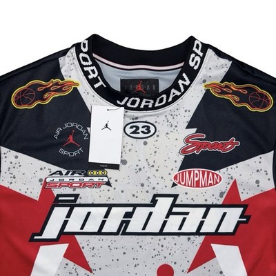 Air Jordan Motorsport Cement 23XI Racing Jersey Shirt, Size Small