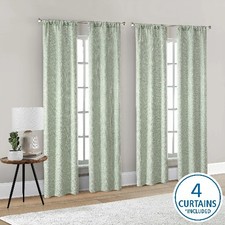 Mainstays 4 of a Kind Blackout Curtain Panels, Set of 4, Green, 28" W x 95" L