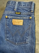 Wrangler 936DEN Cowboy Cut Jeans Mens 33x36 Blue Denim Cowboy Rodeo USA Vintage