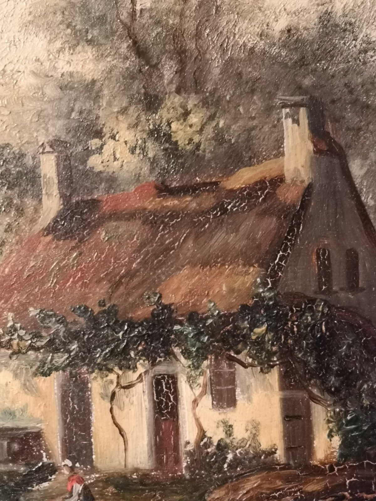 painting on panel (country scene) 