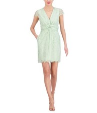 Vince Camuto Womens Lace Peasant Bodycon Dress, Green, 12