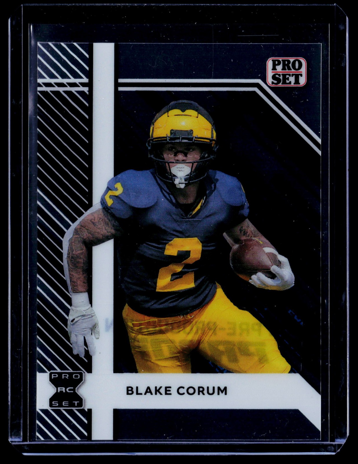 2024 Leaf Collective #NNO Blake Corum Pro Set Clear Pre-Production Proofs #/1