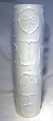 RETRO ROSENTHAL STUDIO LINE CUNO FISCHER TRIBAL TOTEM OP ART 12,1/2'' VASE