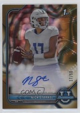 2021 Bowman U Chrome Prospect Gold Lava Refractor 17/50 Nick Starkel Auto 0jd0