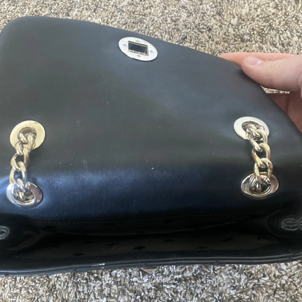 Kate Spade Purse Black Quilted Natalia Flap Crossbody Chain Strap Medium Classic - Image 3 of 4