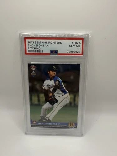 Shohei Ohtani 2013 BBM Hokkaido #F02A Pitching Nippon Ham Card PSA 10 