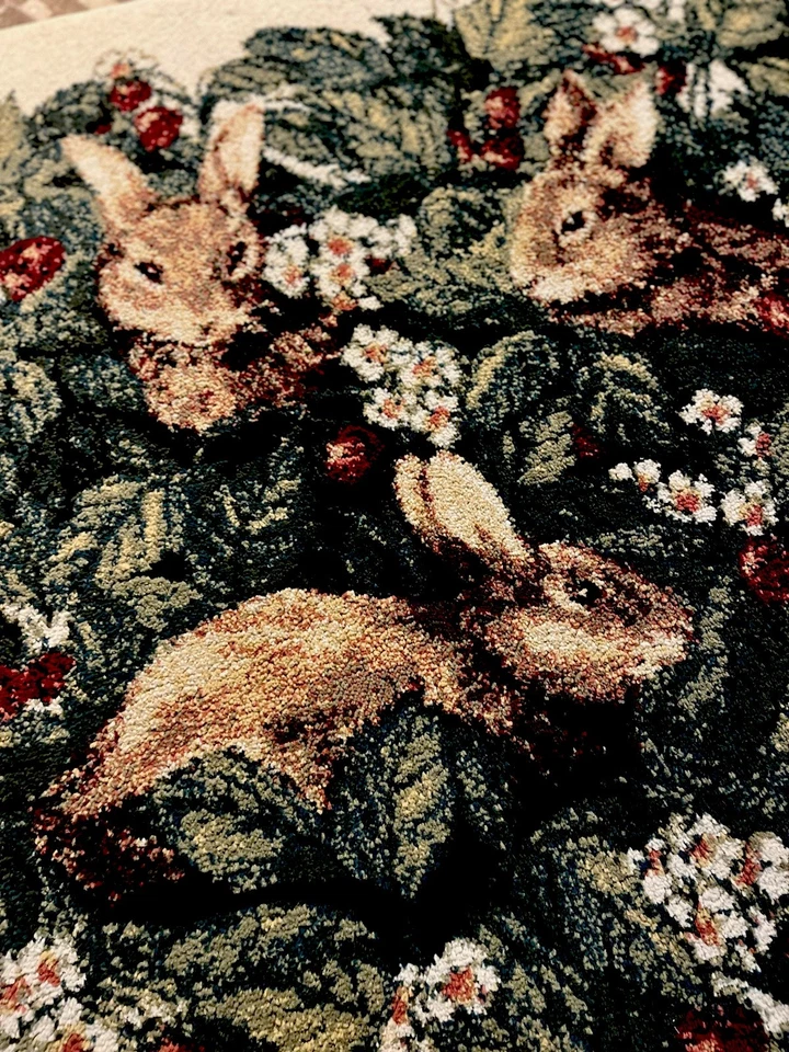 Vintage Rabbit Area Rug - Image 3 of 4