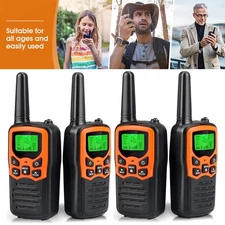 4 Pack Long Range 100 mile Walkie Talkie Two Way Radio Charge Headset Waterproof