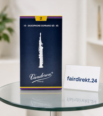 Vandoren Classic Sopransaxophon Blätter Stärke 2 Bambus 10 Stück Neu