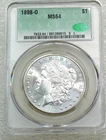1898-O Morgan Silver Dollar CACG MS64 Blast White Semi-Mirror/Cameo PQ #J297