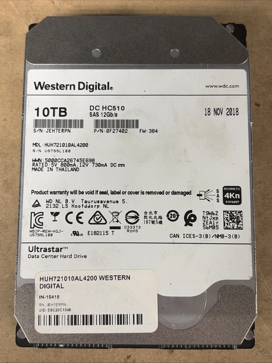 HGST Internal Hard Disk Drives 10 TB Storage Capacity for sale | eBay