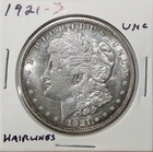 1921 D US Morgan Silver Dollar $1 Unc Uncirculated Details