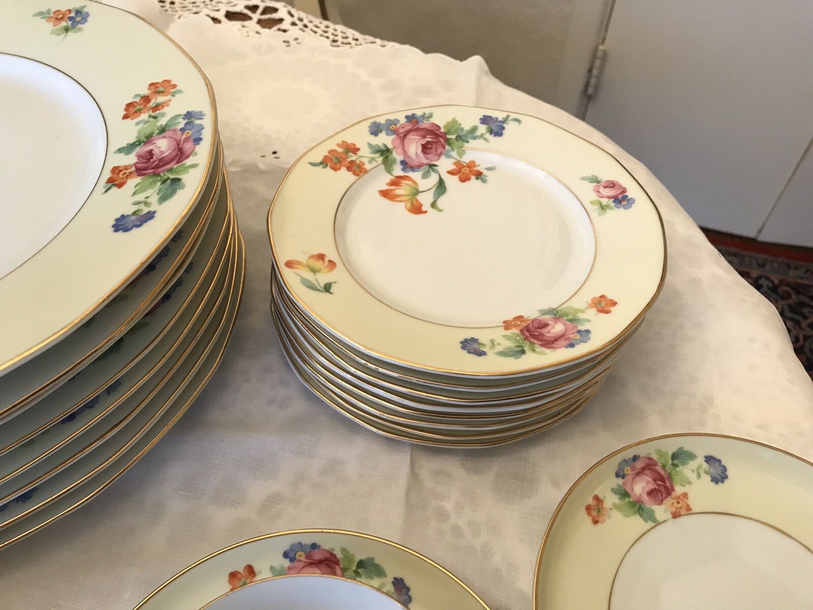 Vintage TK ThunyBohemia Czechoslovakia China Lexington Yellow Floral