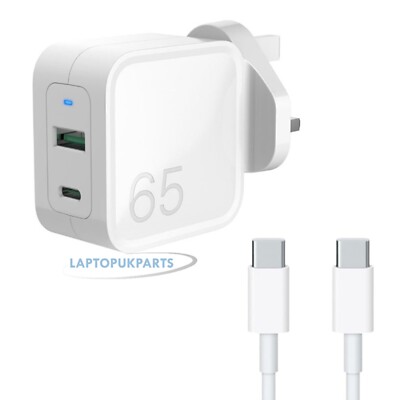 AJP USB C Ladegerät 65W Typ-C auf Ladegerät Adapter QC 3.0 und PD 3.0 Universal UK