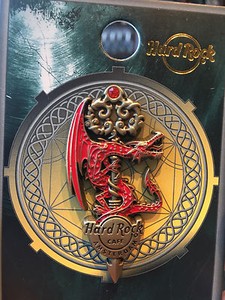 Hard-Rock-Cafe-Amsterdam-2017-Dagger-amp-Dragon-HRC-Guitar-Series-Pin-on-Card