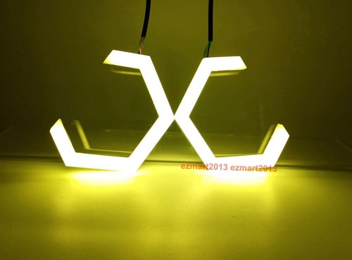 RGB LED hex 4 halos for Acura TSX 2009-2014 headlight Demon Corona Flash DRL BT - Picture 19 of 19