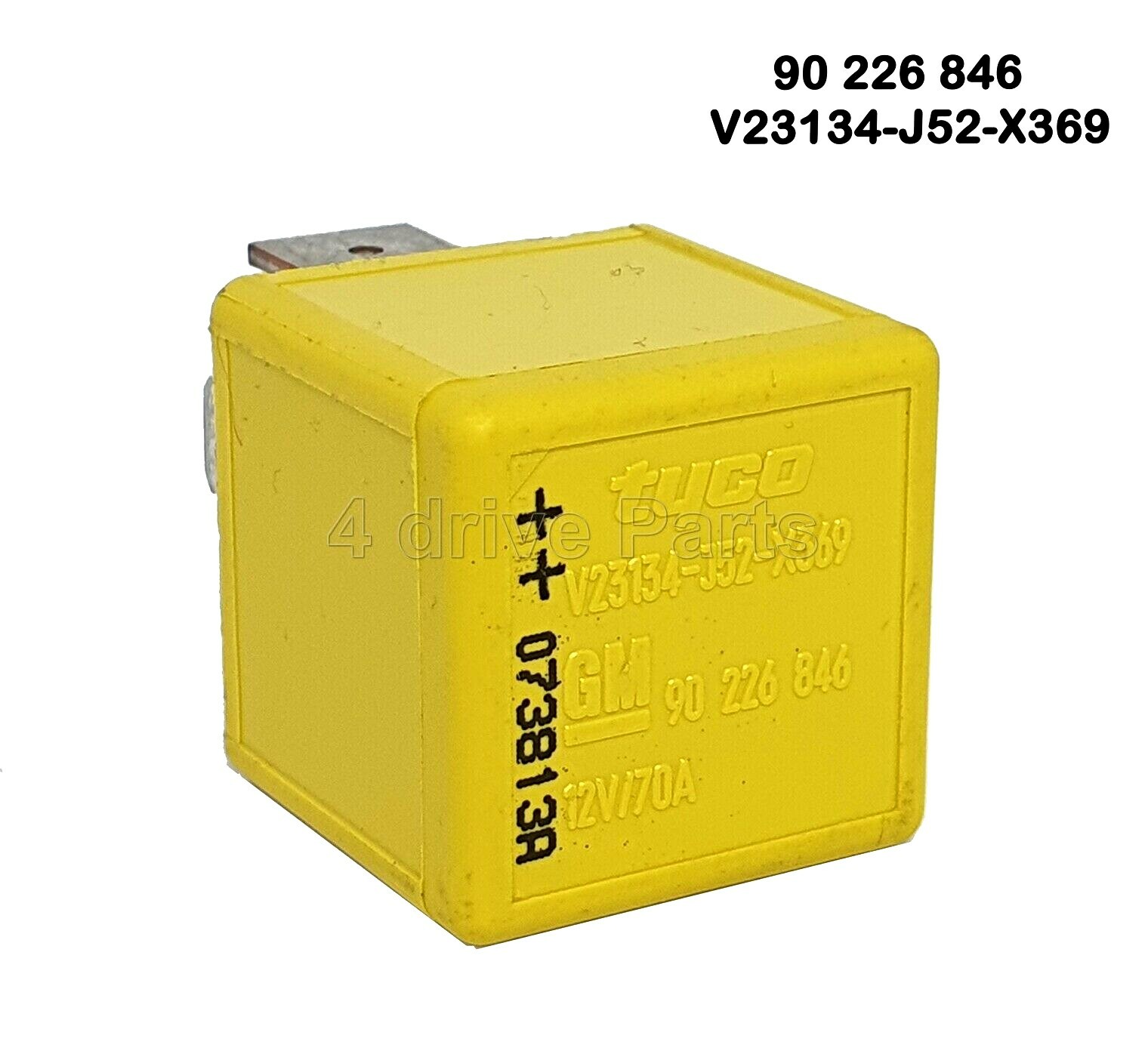 90226846 Genuine Vauxhall Opel Ignition Starter 4-Pin Yellow Relay 