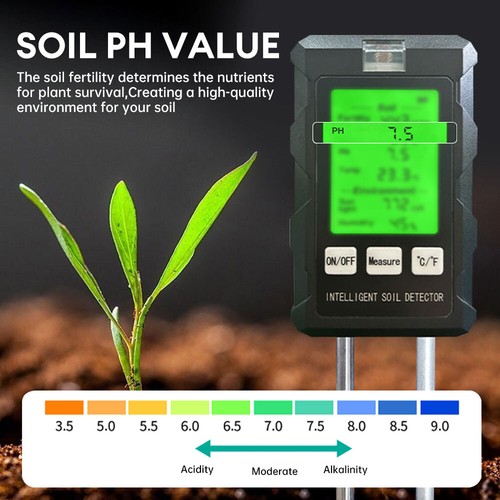 6-in-1 PH Tester Soil Water Moisture Light Test Meter Temperature Humidity Test - Picture 6 of 14