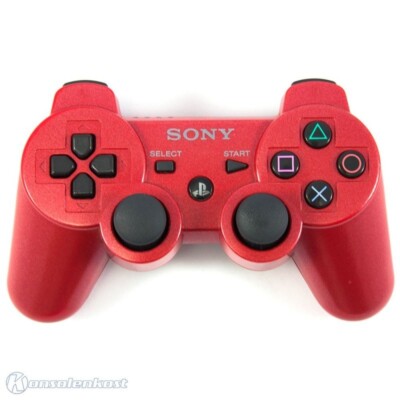 PS3 - Original DualShock 3 Wireless Controller #metallic-rot [Sony] Top Zustand