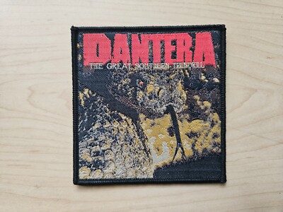 PANTERA, THE GREAT SOUTHERN TRENDKILL, SEW ON BLACK BORDER WOVEN PATCH
