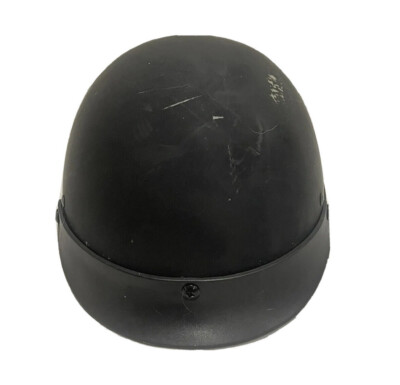 FMVSS 218 DOT Skull Cap Half Helmet Flat Matte Black Harley Style Size Medium 