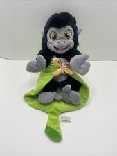DISNEY 10" PLUSH BABY GORILLA MONKEY- TARZAN TERK WITH LEAF BLANKET
