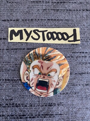 POG CAPS Dragon Ball Z Trunks Kid Super Saiyajin Prism Vintage Made In Taiwan Occ