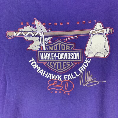 希少⭐️HARLEY DAVIDSON Tシャツ トップス 3X ヴィンテージ Vintage Harley Davidson T Shirt 3X 2001 20 Years Tomahawk
