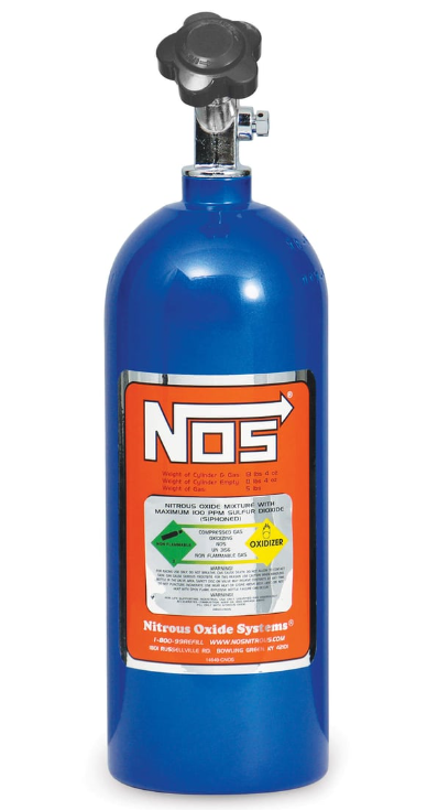 NOS 5 Lb Nitrous Bottle w/ NOS Blue Finish - Super Hi Flo Valve