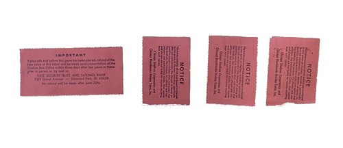Colección de entradas 1971 Chicago Blackhawks Stanley Cup Playoff Juego 1 3 y 4 - Imagen 9 de 9