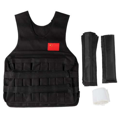 Sports Exercise Fitness Weighted Vest Training Waistcoat 20KG Loading (Black Hot - Picture 4 of 12