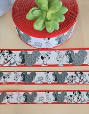 7/8, 1  1.5" 1 YD 101 Dalmatians Grosgrain Ribbon Cruella De Vil Dog Animal