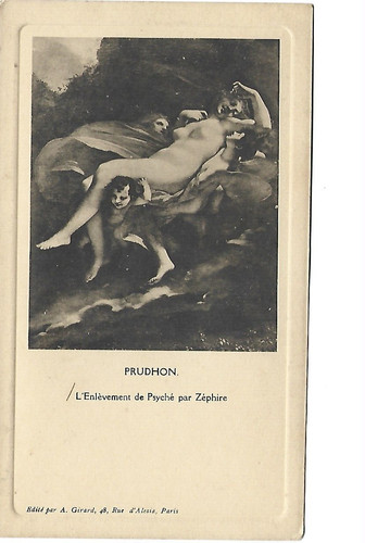 Menu Card Painting Prudhon Removal of Psyche