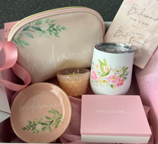 GIFT HAMPER BOX Will You Be My Bridesmaid Proposal Trinket Dish bag candle