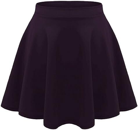 KIDS GIRLS CHILDREN HIGH WAISTED STRETCH PLAIN FLIPPY FLARED SHORT SKATER SKIRTS - Picture 10 of 16