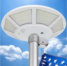 Solar Flag Pole Light 440 Super Bright LED Flagpole Light Solar Powered 4800 Lum