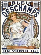 Bleu Deschamps Decorative Poster.Laundry Cleaner Art.Wall Interior Design. 2565