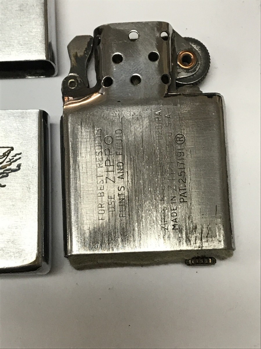 ZIPPO 1950-57 POCKET LIGHTER PAT 2517191 U.S.S. ESSEX CVS 9 ZIPPO 1950-57 POCKET LIGHTER PAT 2517191 U.S.S. ESSEX CVS 9