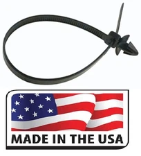 (25) Cable (Arrowhead) Tie For Import 200mm Length Push Mount Style Black