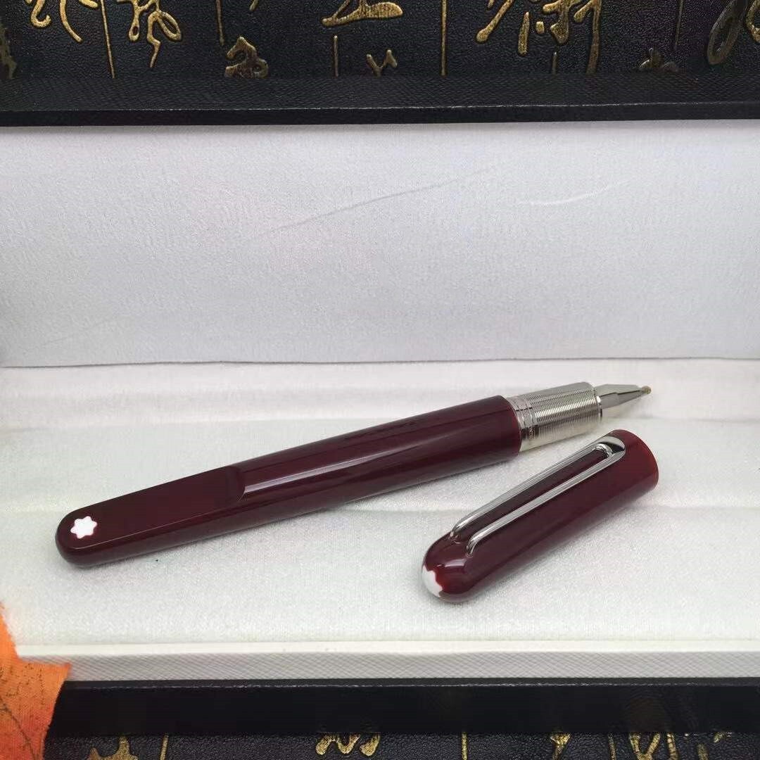 Deluxe Magnet Series Wine Red - Silver Clip 0.7mm Rollerball Pen No Box