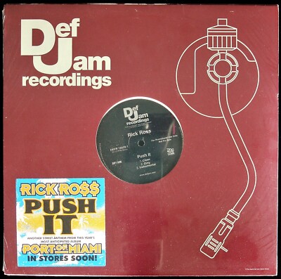 RICK ROSS ''PUSH IT'' 2006 VINYL 12'' SINGLE PROMO DEFR 16609-1 ~RARE~ HTF *SEALED*