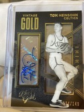 2015-16 Panini Black Gold Vintage Signatures /149 Tom Heinsohn #39 Auto HOF