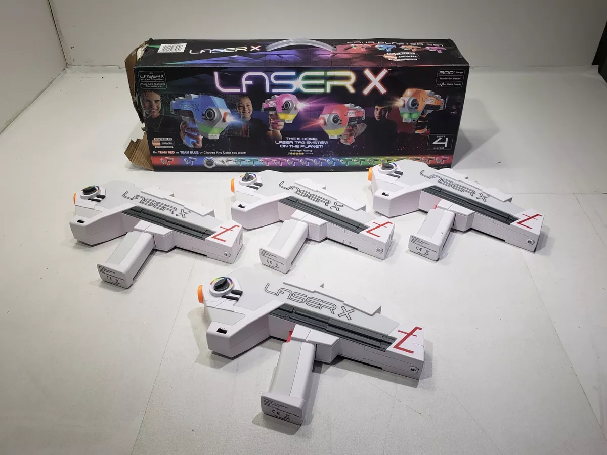 Laser X Revolution Four Blaster Laser Tag Game 4 Player Set 300' Range Ages  6+